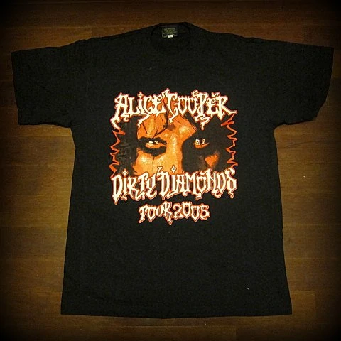 ALICE COOPER / DIRTY DIAMONDS Tour 2005 / Two Sided Printed- T-Shirt